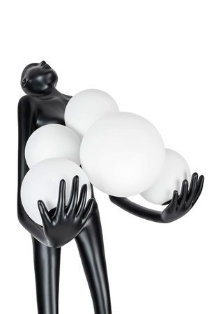 MOOSEE lampa podłogowa HUMAN PREMIUM -    włókno szklane, szkło