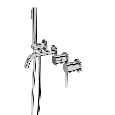 Bateria wannowa podtynkowa 4- otworowa Orion Chrom