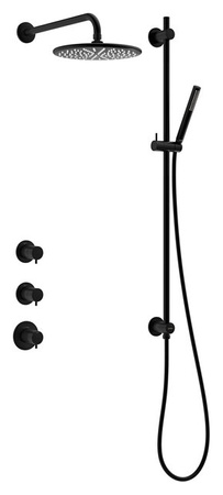 Silhouet SR1 - Silhouet SR1 Podtynkowy termostatyczny zestaw prysznicow matowa czerń
