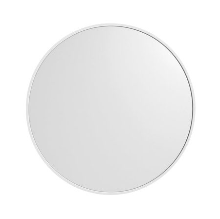 NOTION SLIM okrągłe lustro w ramie, średnica 50cm, biały mat
