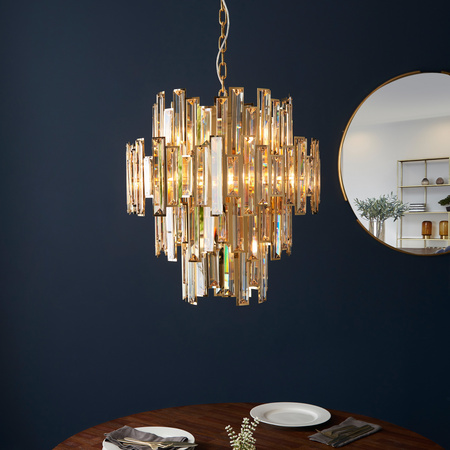 Viviana 12 Pendant Light Gold/Champagne Crystal