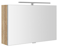 CLOE szafka z lustrem, oświetlenie LED 80x50x18cm, dąb Alabama