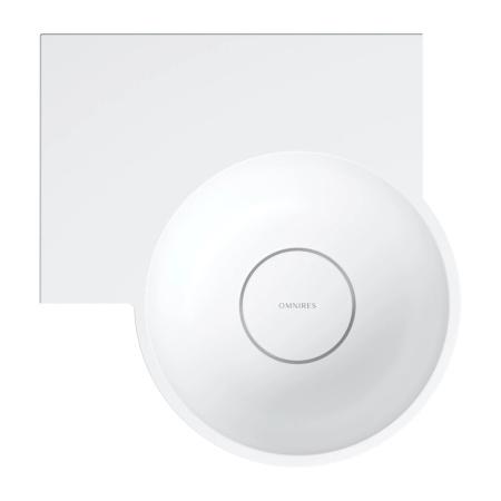 OVO M+ umywalka nablatowa/wisząca - lewa, 33 x 34 cm, biały mat