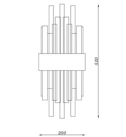 Lampa ścienna MIRACOLO złota 50 cm