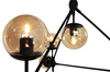 Lampa wisząca ASTRIFERO-10, 90 cm -  bursztynowo czarna
