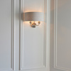 Highclere 2 Wall Light Chrome & Natural