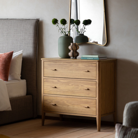 Camden 3 Drawer Chest Natural 870x450x870mm