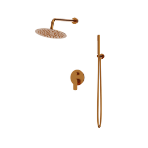 Podtynkowy zestaw prysznicowy z deszczownicą Spark Brushed Copper