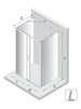 NZ2 Kabina prysznicowa PRIME GUNMETAL BRUSHED 1D prostokątna przyścienna L 100x75x200 szkło czyste 6mm Active Shield 2.0