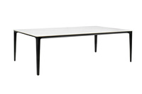 Stół SLIM 240x100 biały, czarny -         ceramiczny marmur, aluminium