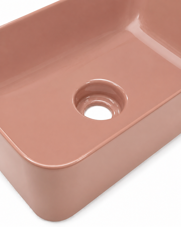 Vitruvit MINIMAL ceramiczna umywalka nablatowa prostokątna 40 x 25 cm Thulite mat (wyprzedaż ekspozycyjna)
