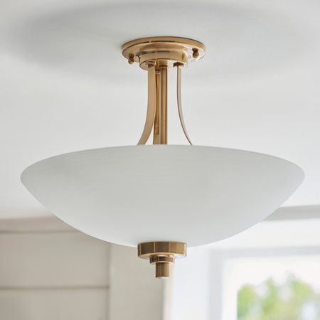 Welles 3 Ceiling Light Brushed Aged Brass