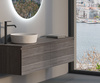 RAK Ceramics SKIN Umywalka slim nablatowa owalna 55x35 cm Carbon Concrete - Efekt kamienia 