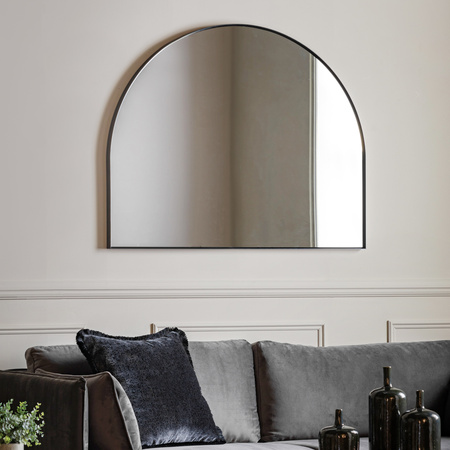 Holworth Overmantle Mirror Black 1100x900mm