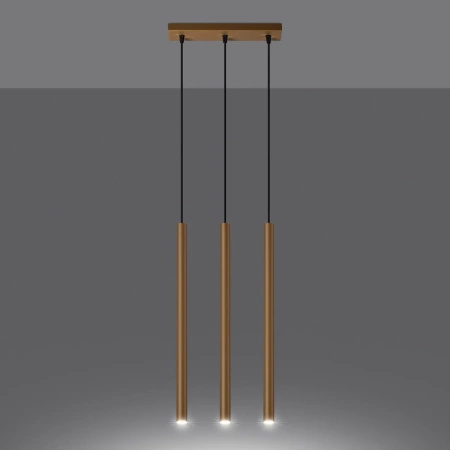 Lampa wisząca PASTELO 3L złota