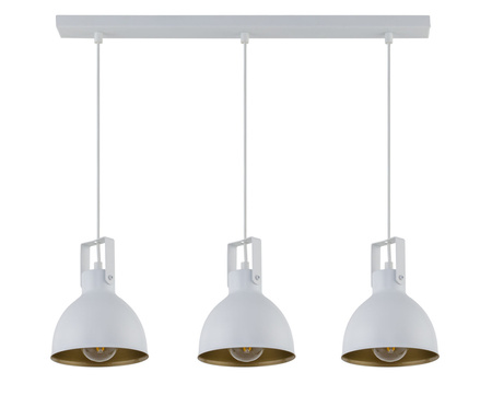 MARS 3 lampa wisząca prosty biały/złoty