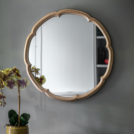Florentine Round Mirror Champagne 700x42x700mm
