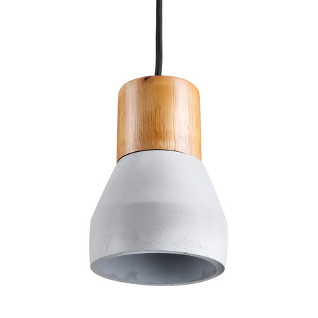Lampa wisząca CONCRETE  12 cm- szary beton, drewno