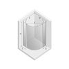 KABINA NEW SOLEO PÓŁOKRĄGŁA U 90x90x195 CZYSTE 6mm ACTIVE SHIELD