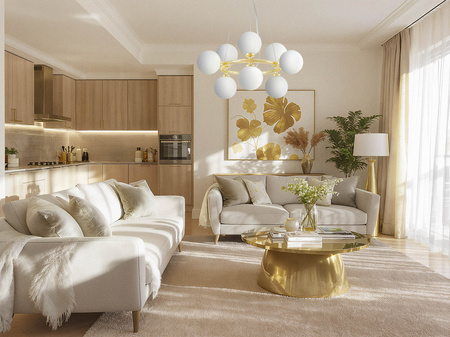 NOWOCZESNA LAMPA WISZĄCA KLASYCZNE ZŁOTO MARSIADA W9