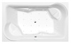 DUO wanna z hydromasażem, 200x120x45cm Highline Hydro-Air, chrom