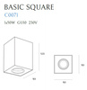 MAXLIGHT C0071 LAMPA SUFITOWA BASIC SQUARE BLACK
