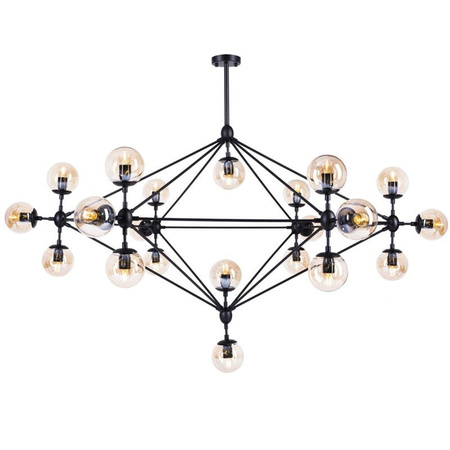 Lampa wisząca ASTRIFERO-21, 165 cm -  bursztynowo czarna