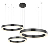 Lampa wisząca CIRCLE 3 60+80+100 cm - LED, ring tytan szczotkowany na 1 podsufitce 3000K