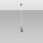 Szary, naturalne drewno || beton