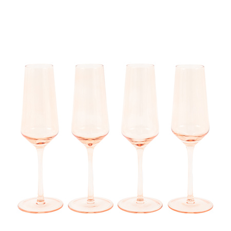Flute Glass Amber (4pk) 74x74x230mm
