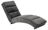 Szezlong Slinky – dark grey welur, pikowania poziome ACTONA