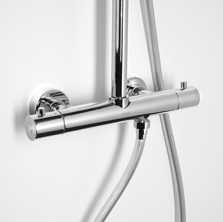 Zestaw prysznicowy z baterią termostatyczną, chrom