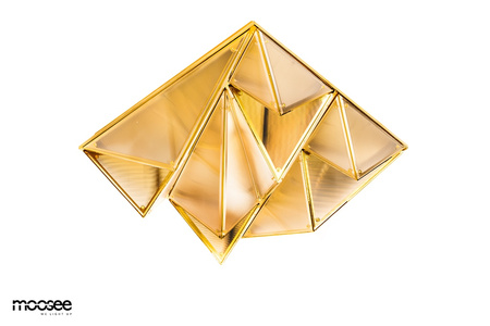 MOOSEE lampa sufitowa / plafon PYRAMIDS   złota