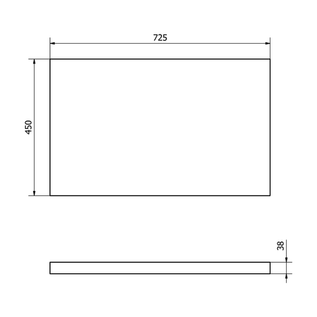 VEGA blat umywalkowy 72,5x45cm, dąb platin