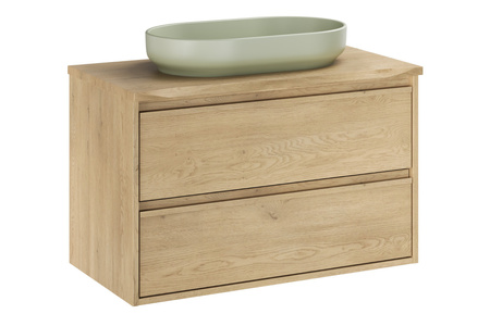 Zestaw meblowy 80cm z blatem i umywalką nablatową River