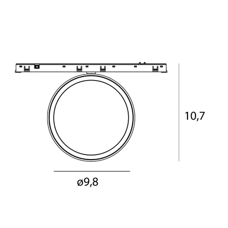 MAXLIGHT N0011N plafon 12W Czarny okrągły 3000K On-Off- MICRO11