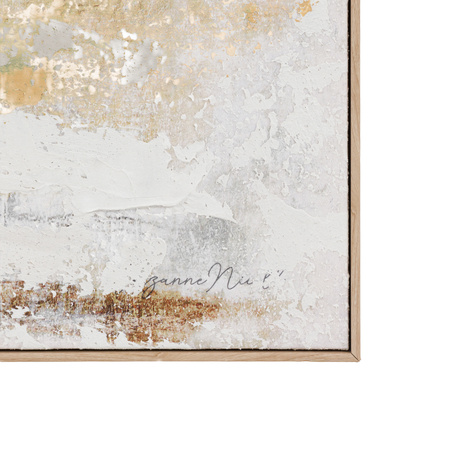 Obraz w ramie „White Noise” – biały, 89,5 × 3,5 × 89,5 cm