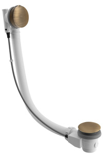 Zestaw odpływowy z korkiem automatycznym, długość 975mm, korek 72mm, brąz