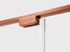 Drzwi wnękowe OXIA COPPER BRUSHED 1D L 80x200 szkło czyste 8mm Active Shield 2.0
