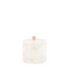 Veta Marble Rounded Box White 100x100x114mm
