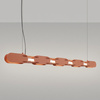Lampa wisząca CHAIN 158 ochra czerwona LED 4000K