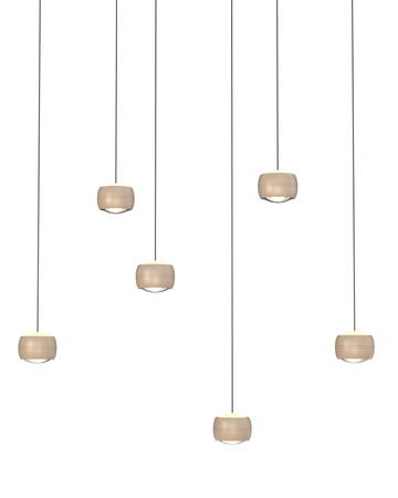 7039-613 Lampa wisząca szóstka QUIBERON kaszmirowa - piaskowa