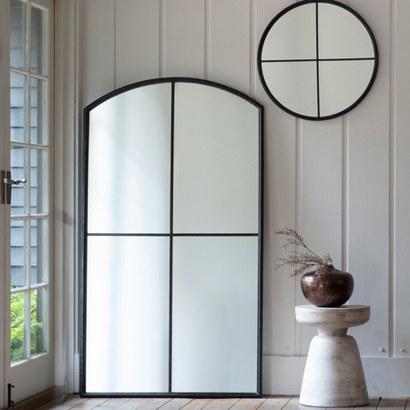 Frida Round Mirror Black 600 x 40 x 600 mm