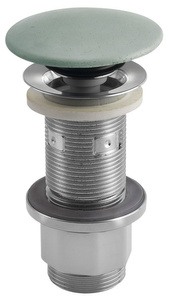 Korek umywalkowy 5/4'', klik-klak, betonowy grzybek, 10-80mm, zielony mat