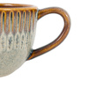 Organic Ridged Mug Stone (4pk) 145x110x80mm