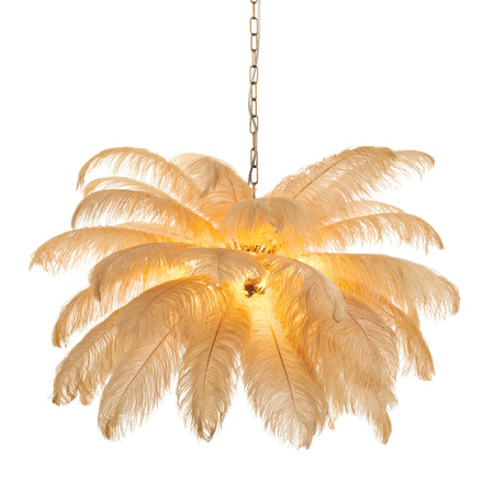 Lampa wisząca EMU 100 cm - pióra beżowe