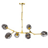 Lampa wisząca MODERN ORCHID-6 złoto szara 130 cm