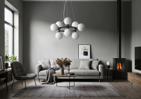 NOWOCZESNA LAMPA WISZĄCA CZARNA MARSIADA W9