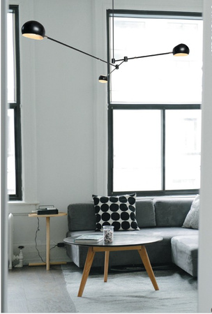 Lampa wisząca ASTRONOMY-3, 175 cm - czarna