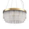 Lampa wisząca GLORIA  60 cm - żyrandol LED, kryształowo-złoty